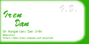 iren dan business card